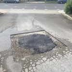 During Image of Asphalt Patch Repair for Infrabuild in St Marys, NSW