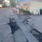 Before Image of Asphalt Road Repairs for Makka Constructions in Darling Point, NSW