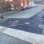 Before Image of Asphalt Road Repairs for Makka Constructions in Darling Point, NSW