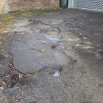 Before Image of Asphalt Patch Repair for Evolve FM in Newtown, New South Wales