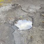 Before Image of Asphalt Patch Repair for Evolve FM in Newtown, New South Wales