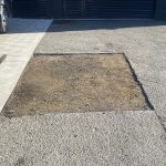 Before Image of Asphalt Cut and Replace Patch Repair for Techno Automotives in Rydalmere, New South Wales