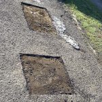 Before Image of Asphalt Cut and Replace Patch Repair for Techno Automotives in Rydalmere, New South Wales