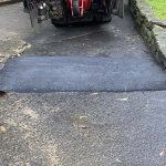 Completed emergency asphalt patch repair at Taronga Zoo in Mosman, New South Wales