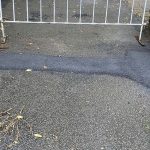 Completed emergency asphalt patch repair at Taronga Zoo in Mosman, New South Wales