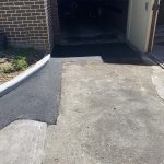 Completed cut & replace asphalt patch repair at a private residence in Padstow, New South Wales