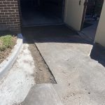Before image of a cut & replace asphalt patch repair at a private residence in Padstow, New South Wales