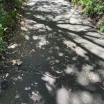 Before image of an asphalt patch repair on a driveway at a private residence in West Pymble, New South Wales