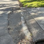 Before Image of an Asphalt Road Shoulder Repair for a private customer in Pymble, New South Wales