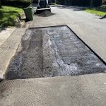 During Image of an Asphalt Road Shoulder Repair for a private customer in Pymble, New South Wales