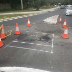 Before image of an Asphalt Road Patch Repair for Hunters Hill Council in Hunters Hill, New South Wales