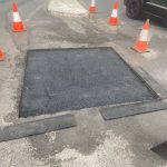 During image of an Asphalt Road Patch Repair for Hunters Hill Council in Hunters Hill, New South Wales