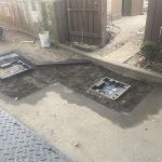 Before image of an Asphalt Trench Reinstatement for Sydney Electrical & Data at the Sydney Botanical Gardens, New South Wales.