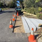 Before image of an Asphalt Crossover Edge Repair for Newborn Concrete in Forestville, New South Wales