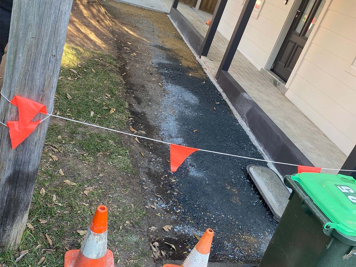 Before image of an Asphalt Patch Repair for ATN Constructions in Balmain, New South Wales